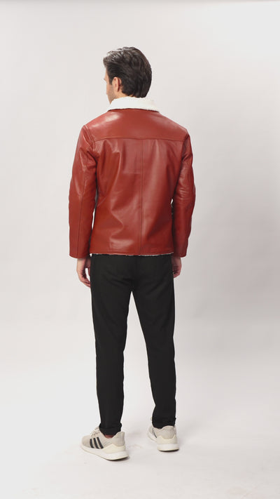 Leather Biker Jacket For Men