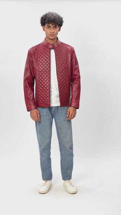 Red Leather Jacket For Men