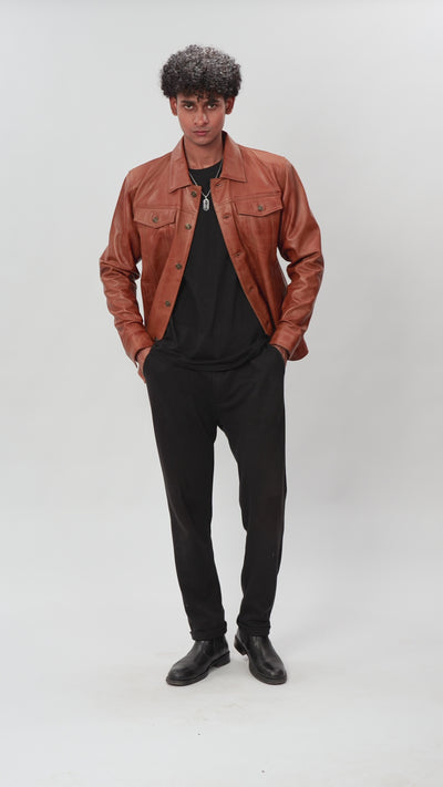 Brown Leather Jacket For Men