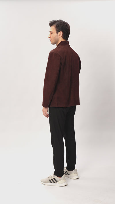 Dark Brown Leather Biker Jacket