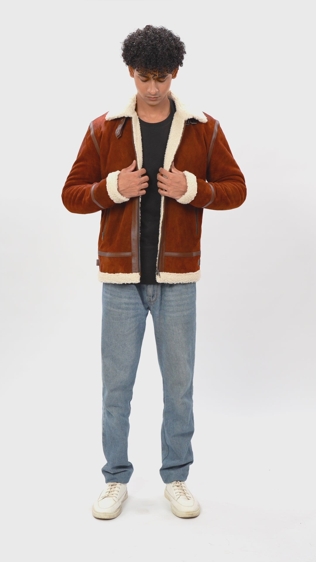 Aviator Leather Jacket For Men